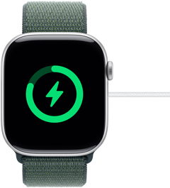 Şarjı dolmak üzere olan bir Apple Watch Series 10