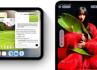 Ekranlarında birden fazla uygulama gösterilen iPad mini aygıtlarının önden görünümü